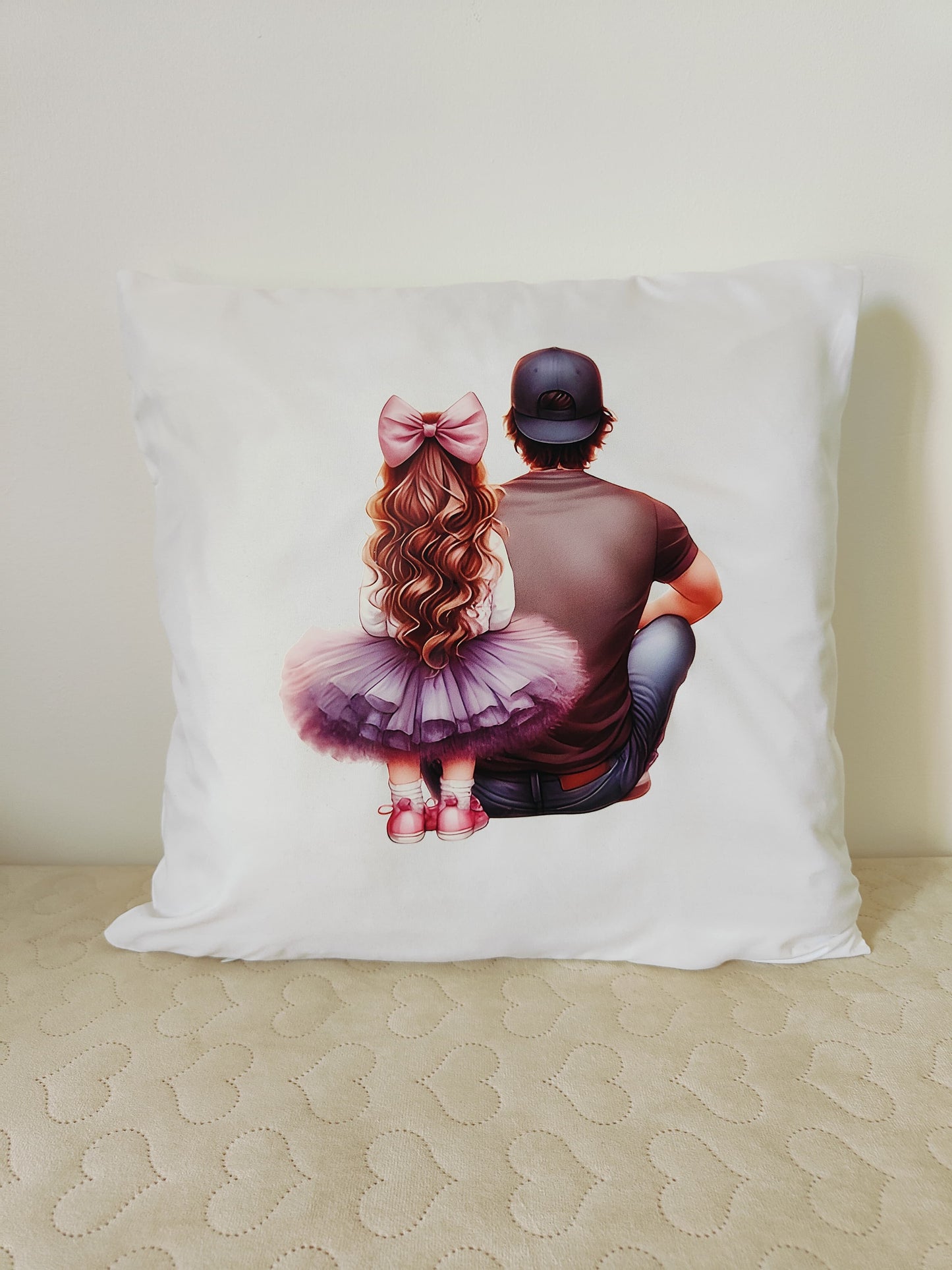 Coussin Père et fille