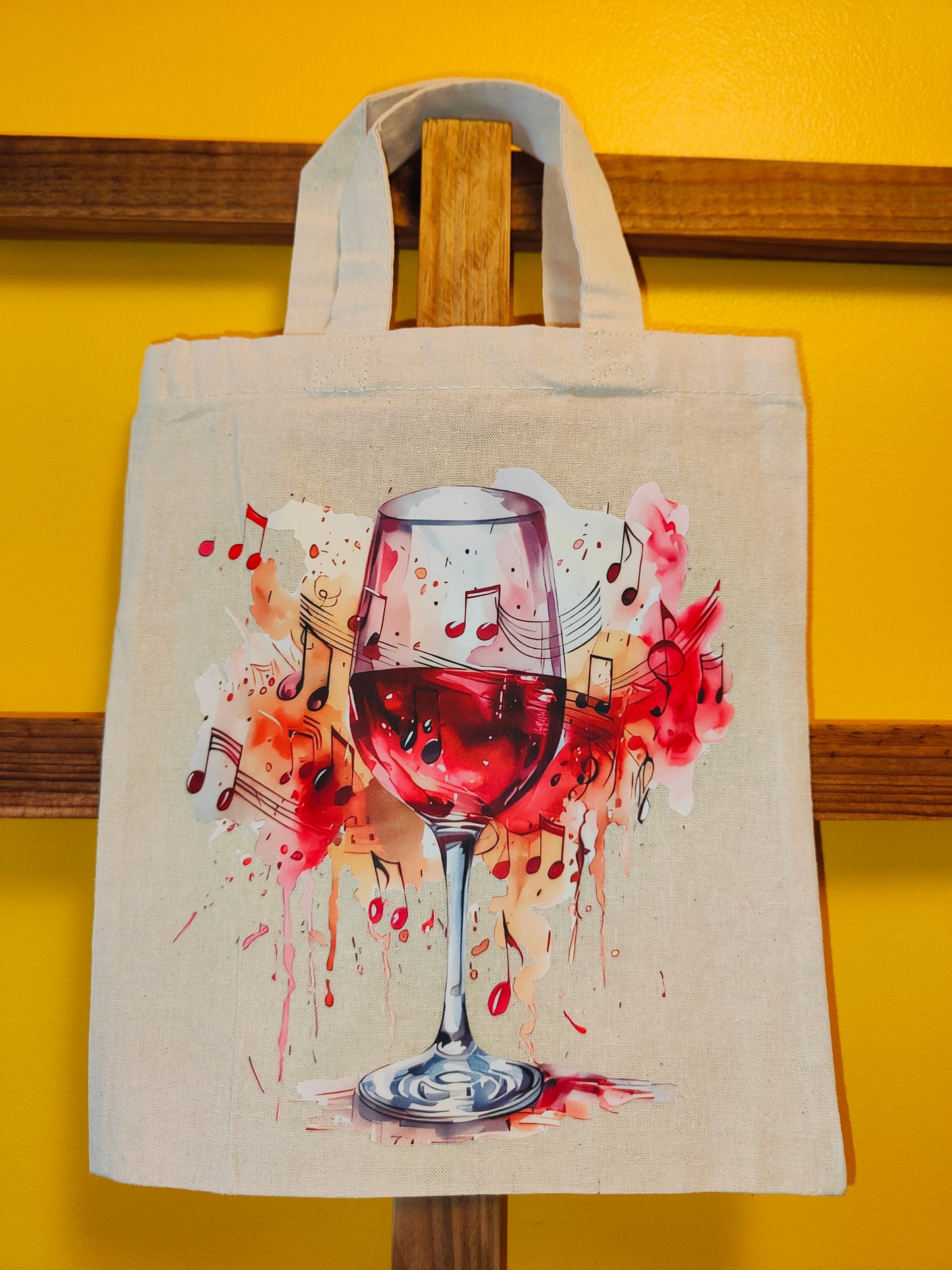 Tote bag écru - Vin musical