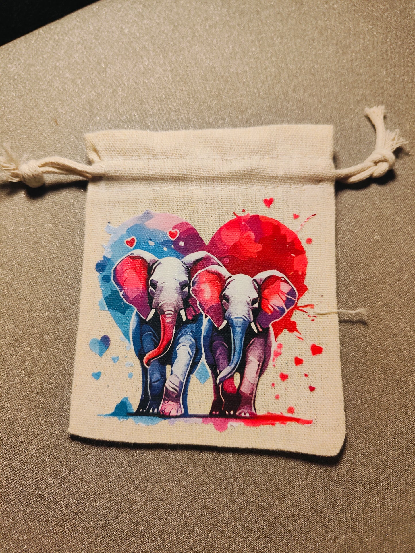 Sac à pochon - St Valentin - animaux