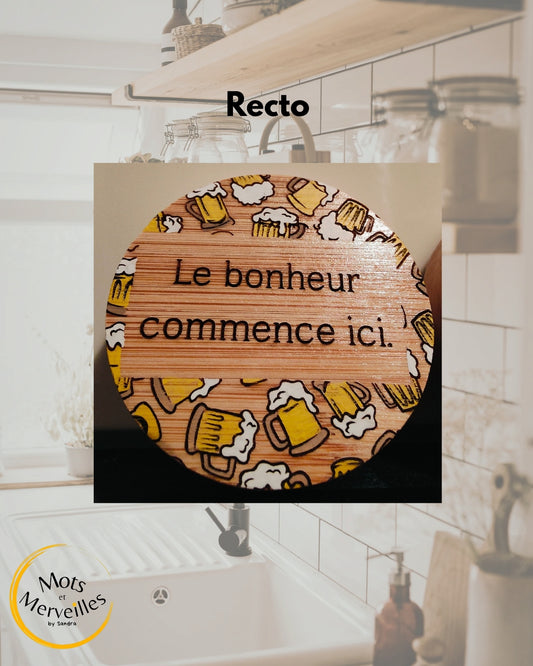 Décapsuleur rond aimanté avec pochon