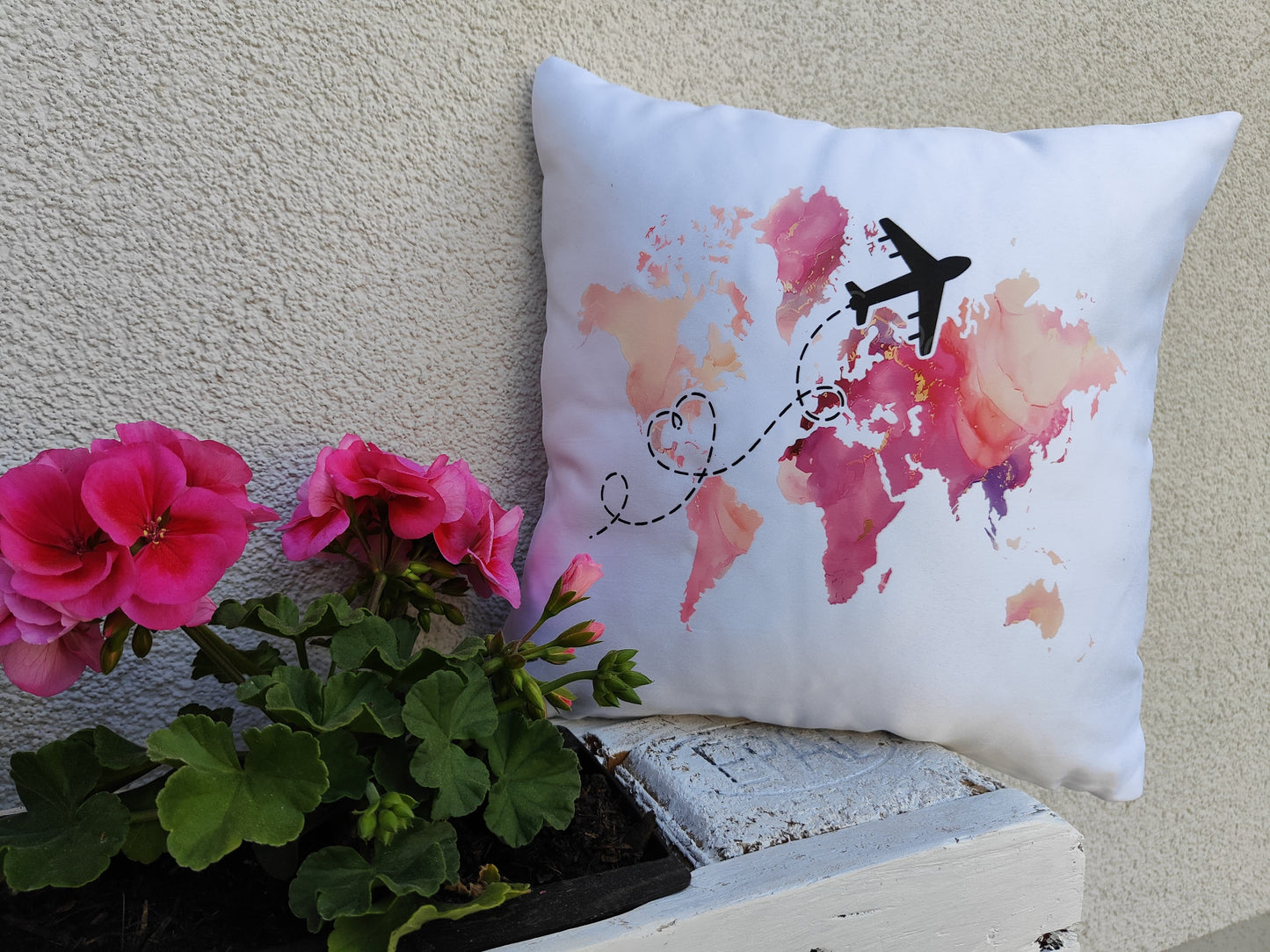 Coussin Vol autour du monde