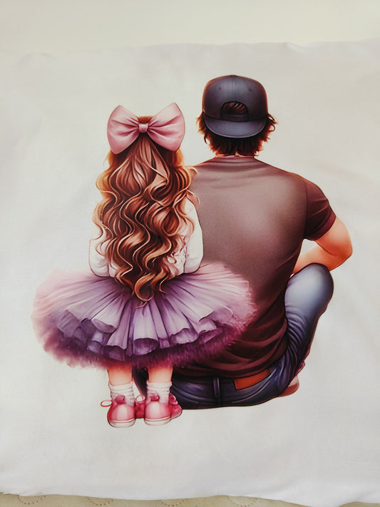 Coussin Père et fille