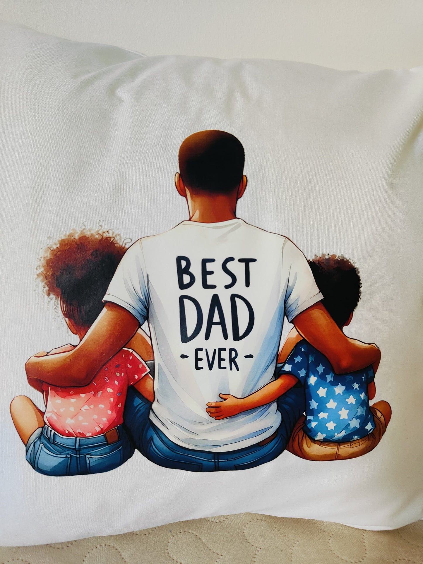 Coussin "Best dad ever"