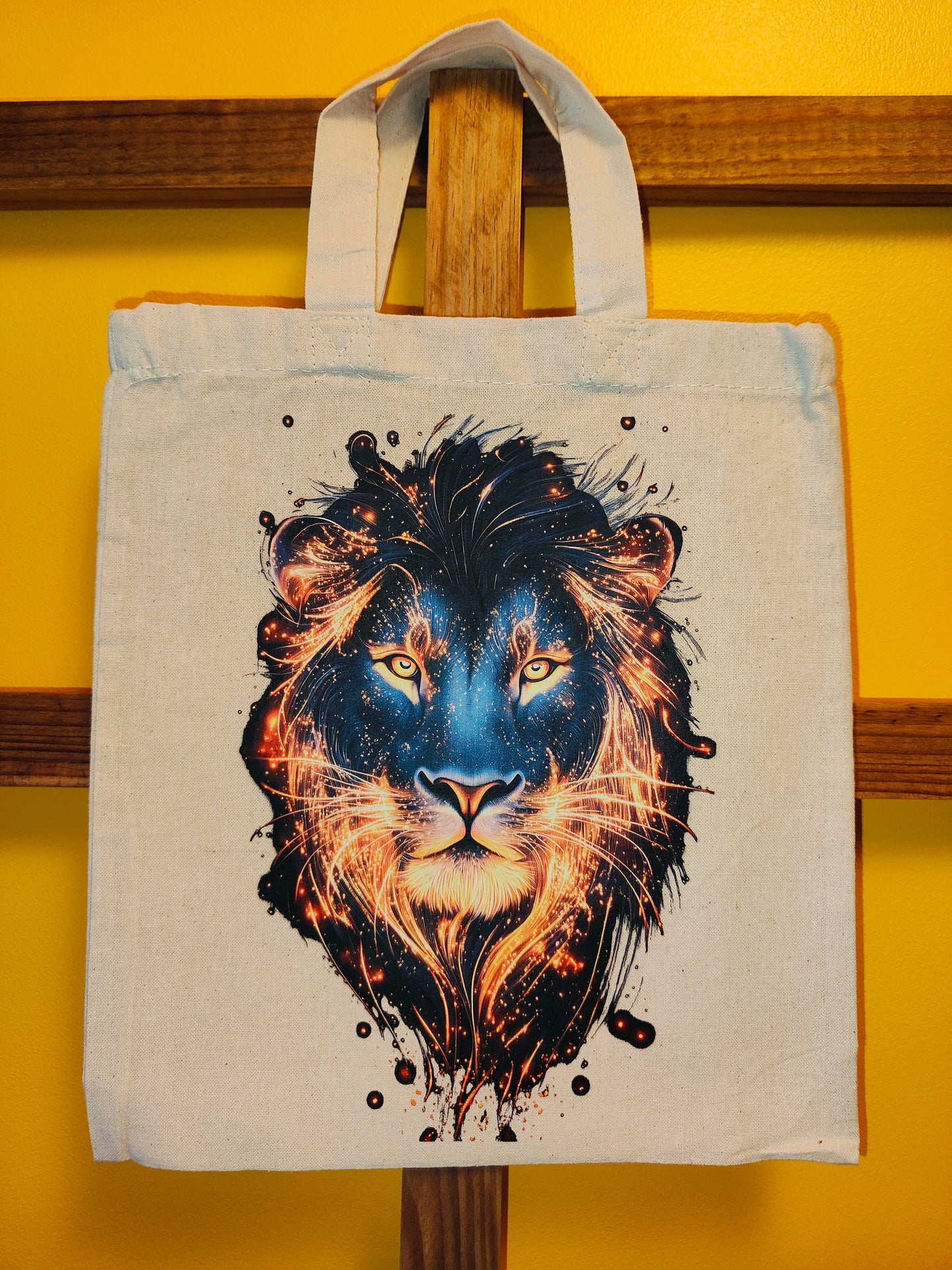 Tote bag écru - Tête de lion