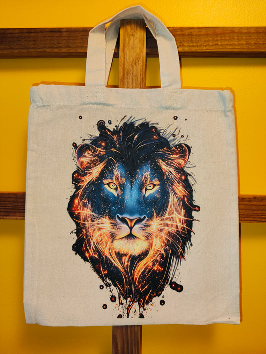 Tote bag écru - Tête de lion
