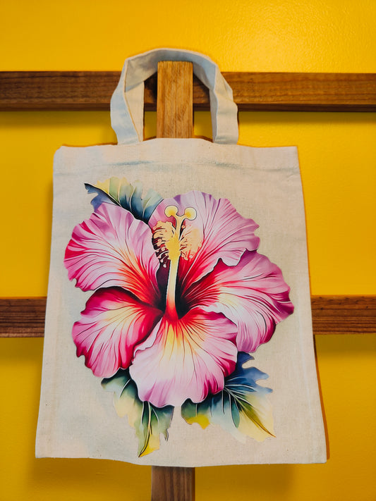 Tote bag écru - Fleur