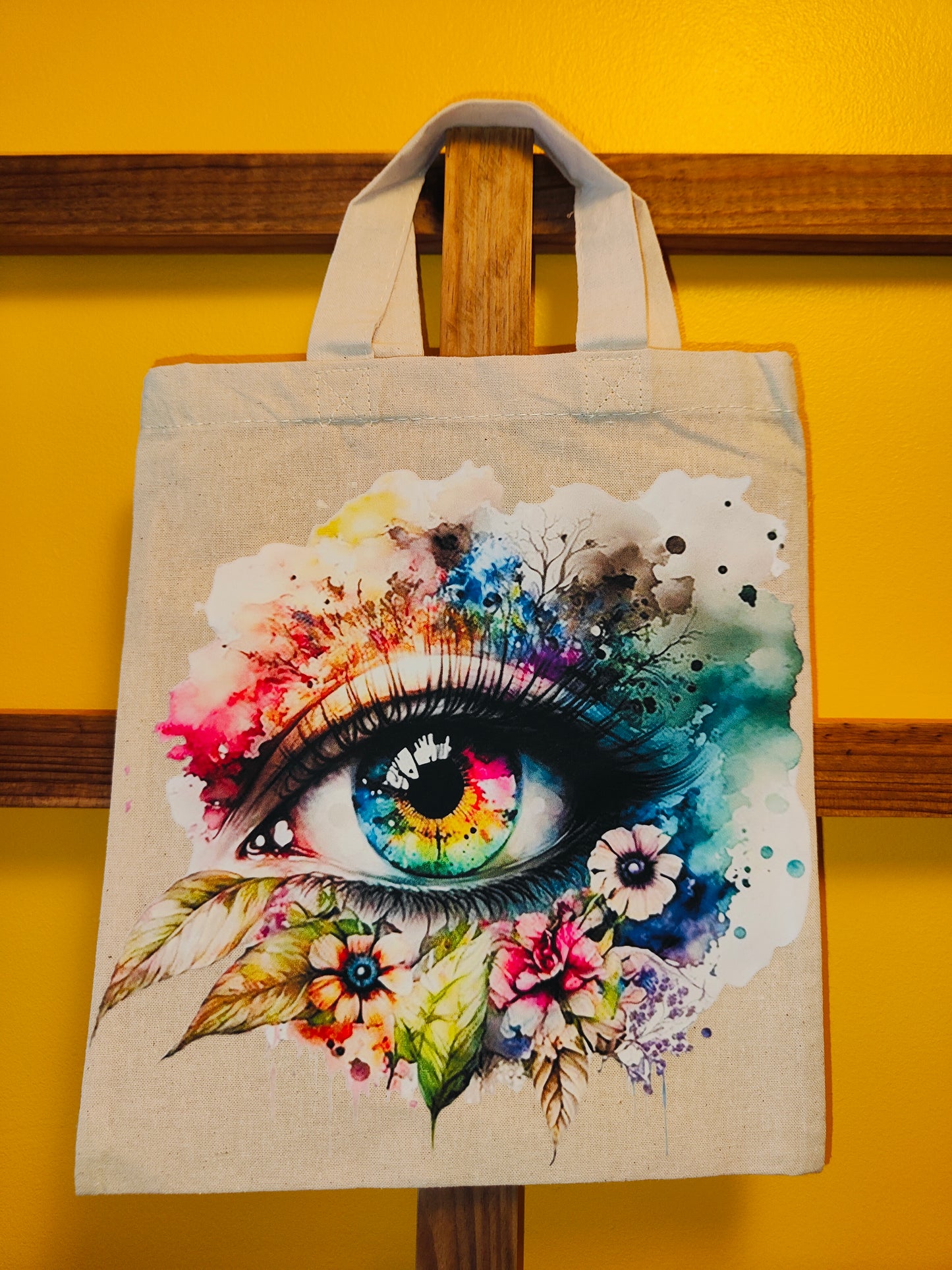 Tote bag écru - Regard floral