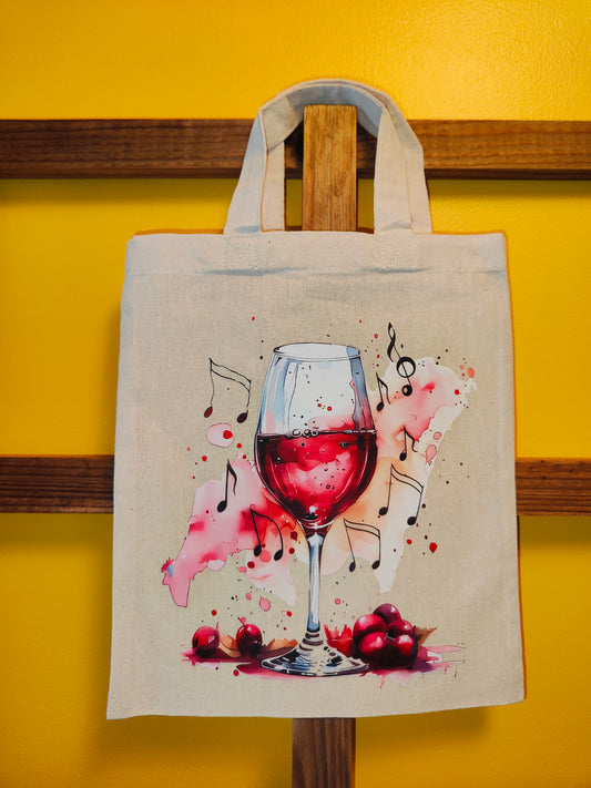 Tote bag écru - Vin musical