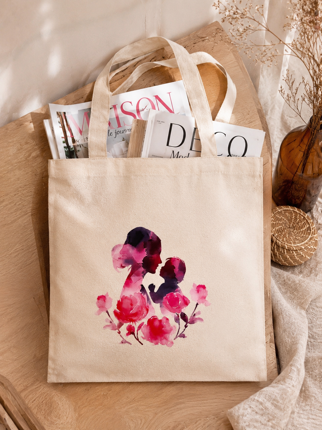 Tote bag mère enfant