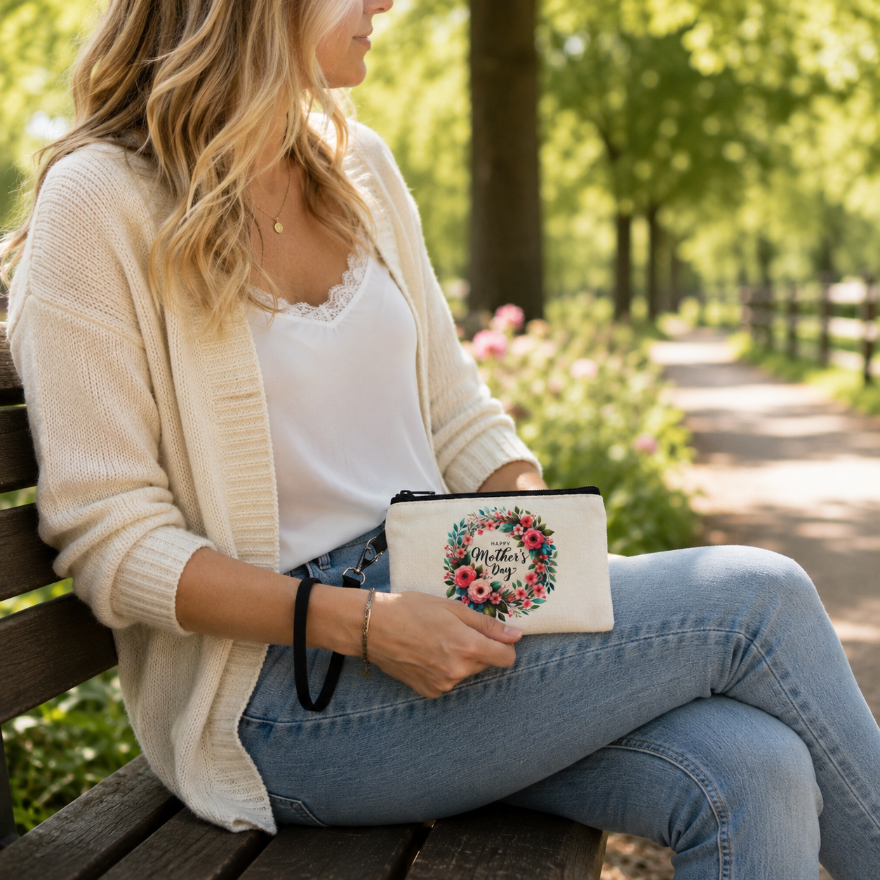 Pochette avec cordon fête des mères