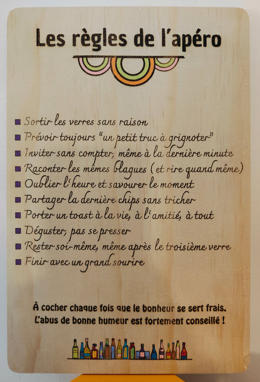 Les règles de l'apéro