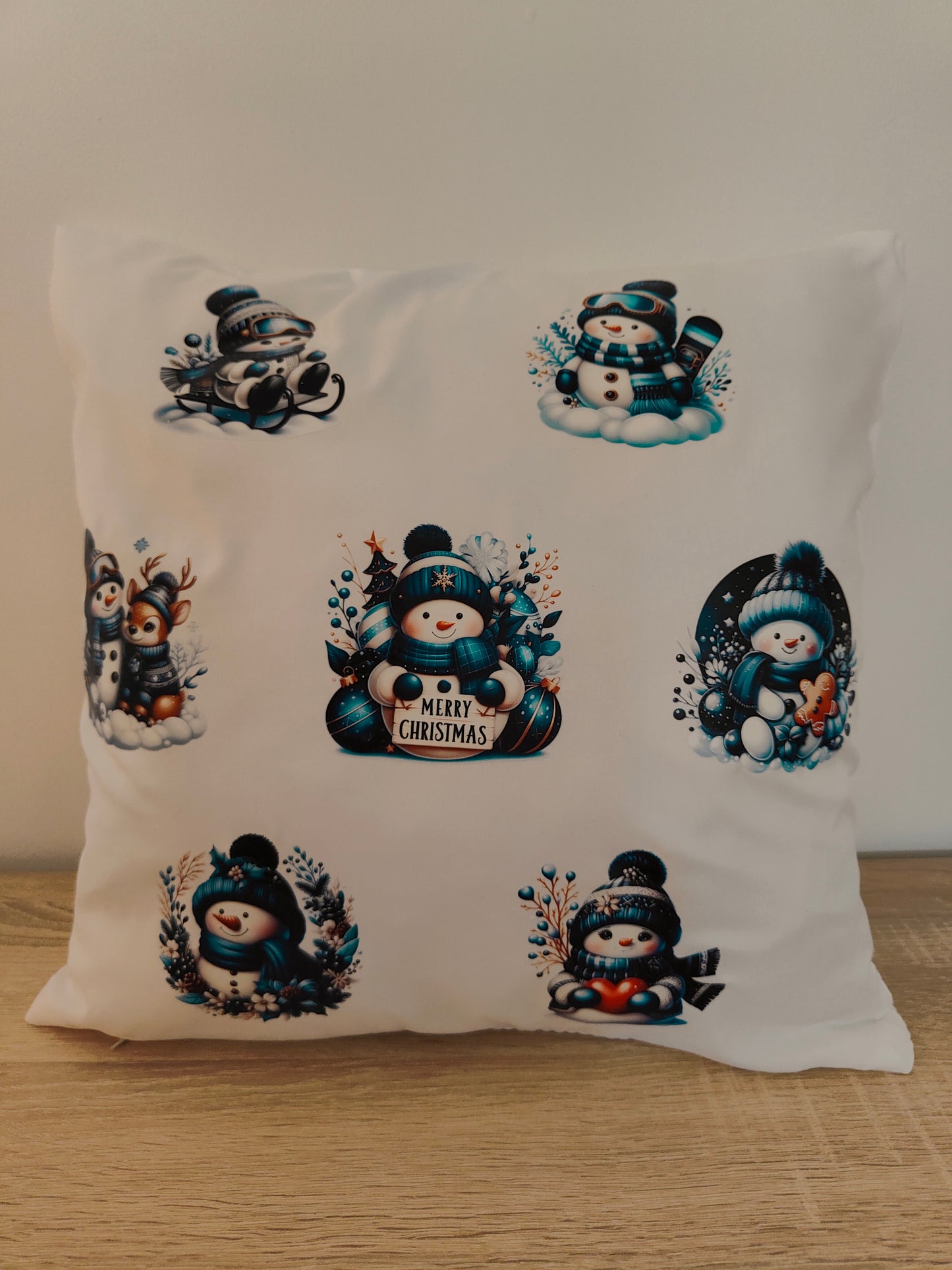 Coussin bonhomme de neige