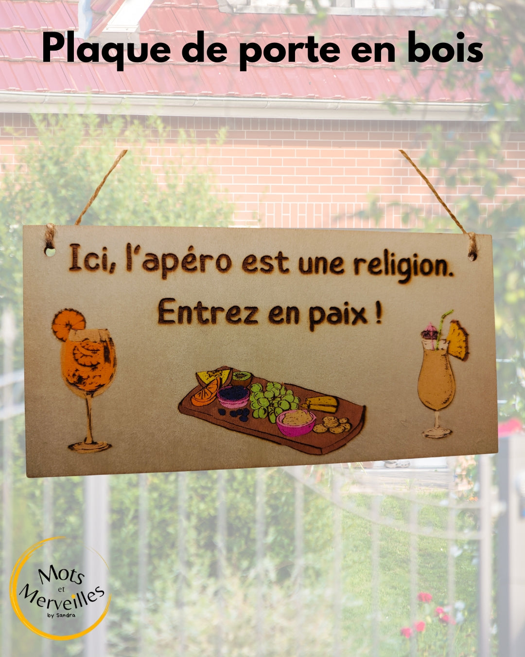 Plaques de porte en bois