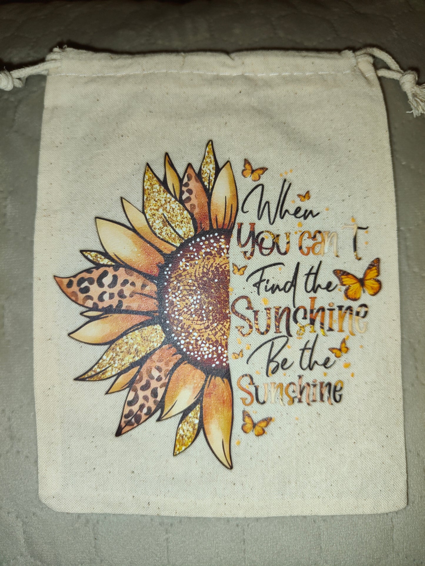 Sac à cordon tournesol