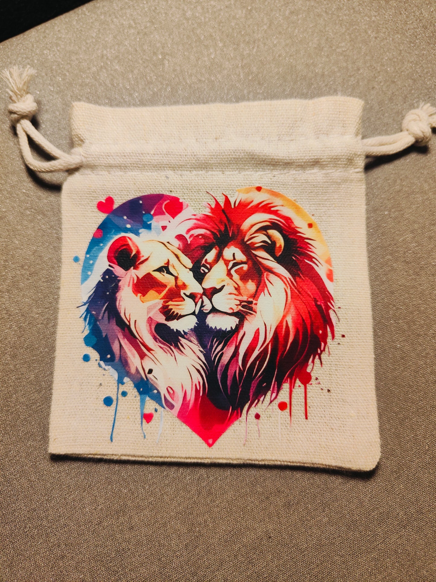 Sac à pochon - St Valentin - animaux