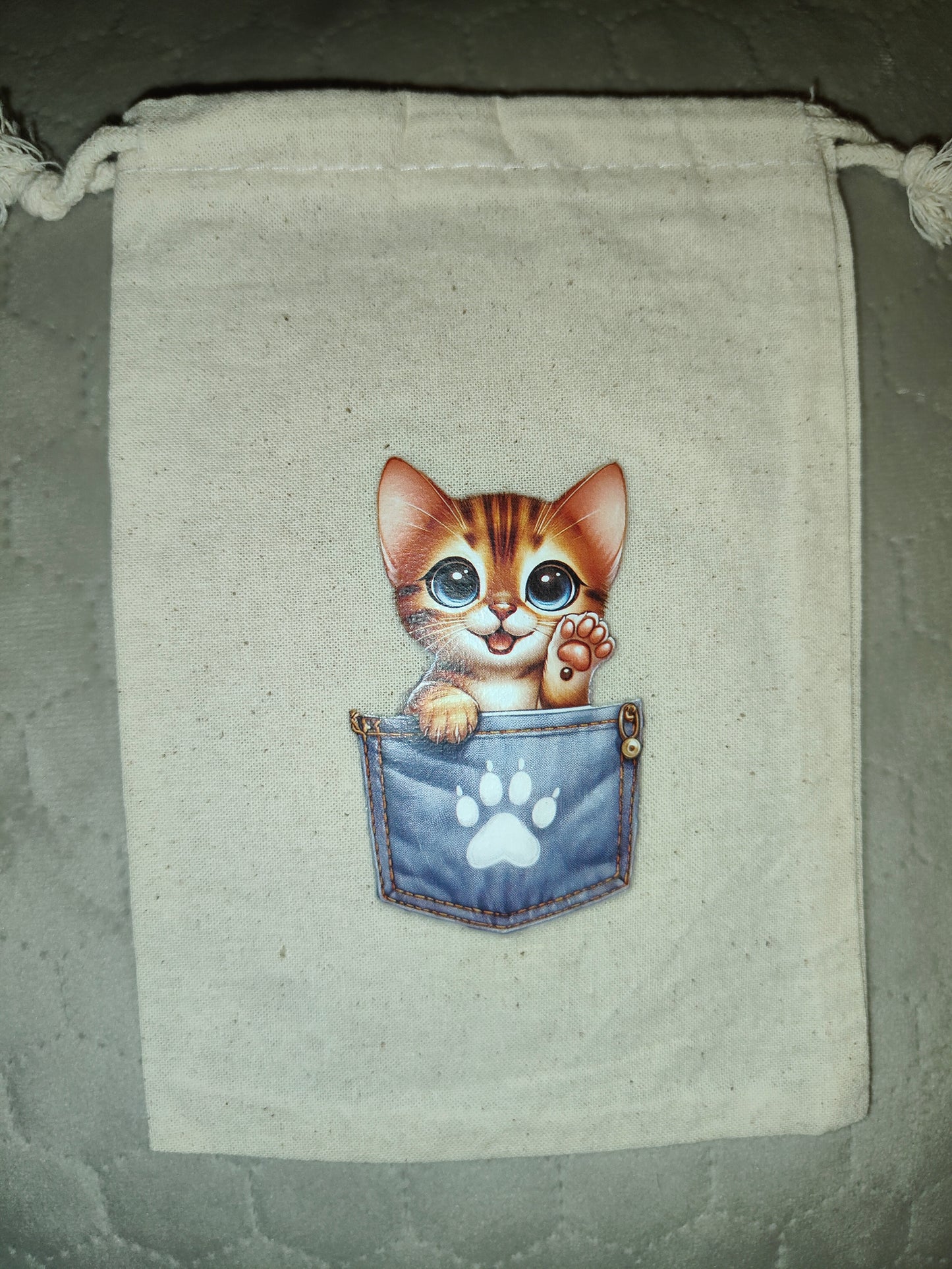 Sac à cordon chat