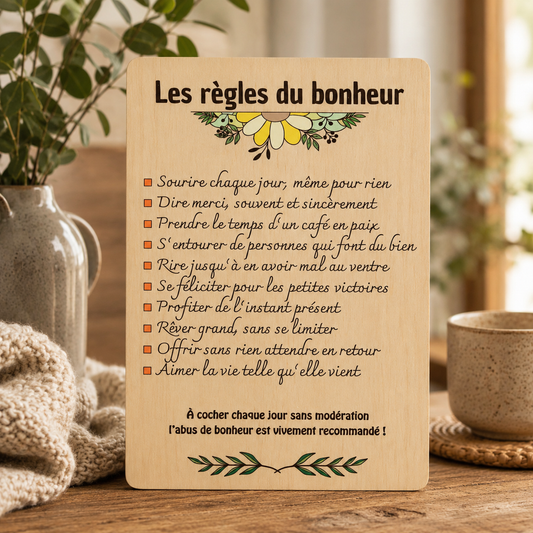 Les règles du bonheur