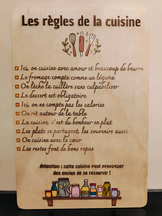 Les règles de la cuisine