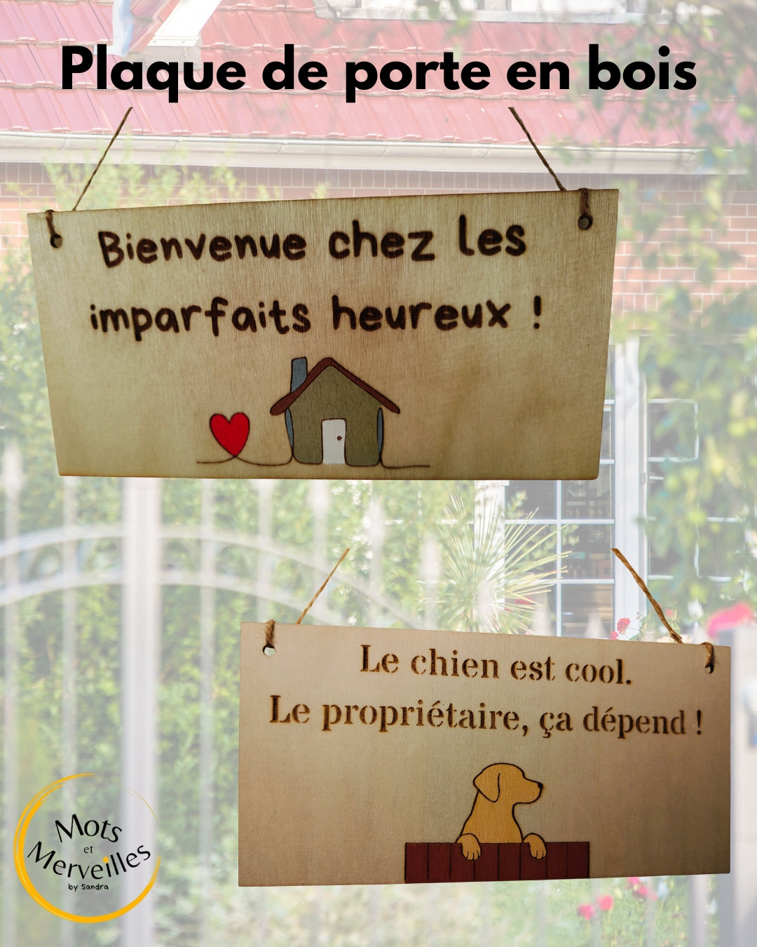 Plaques de porte en bois