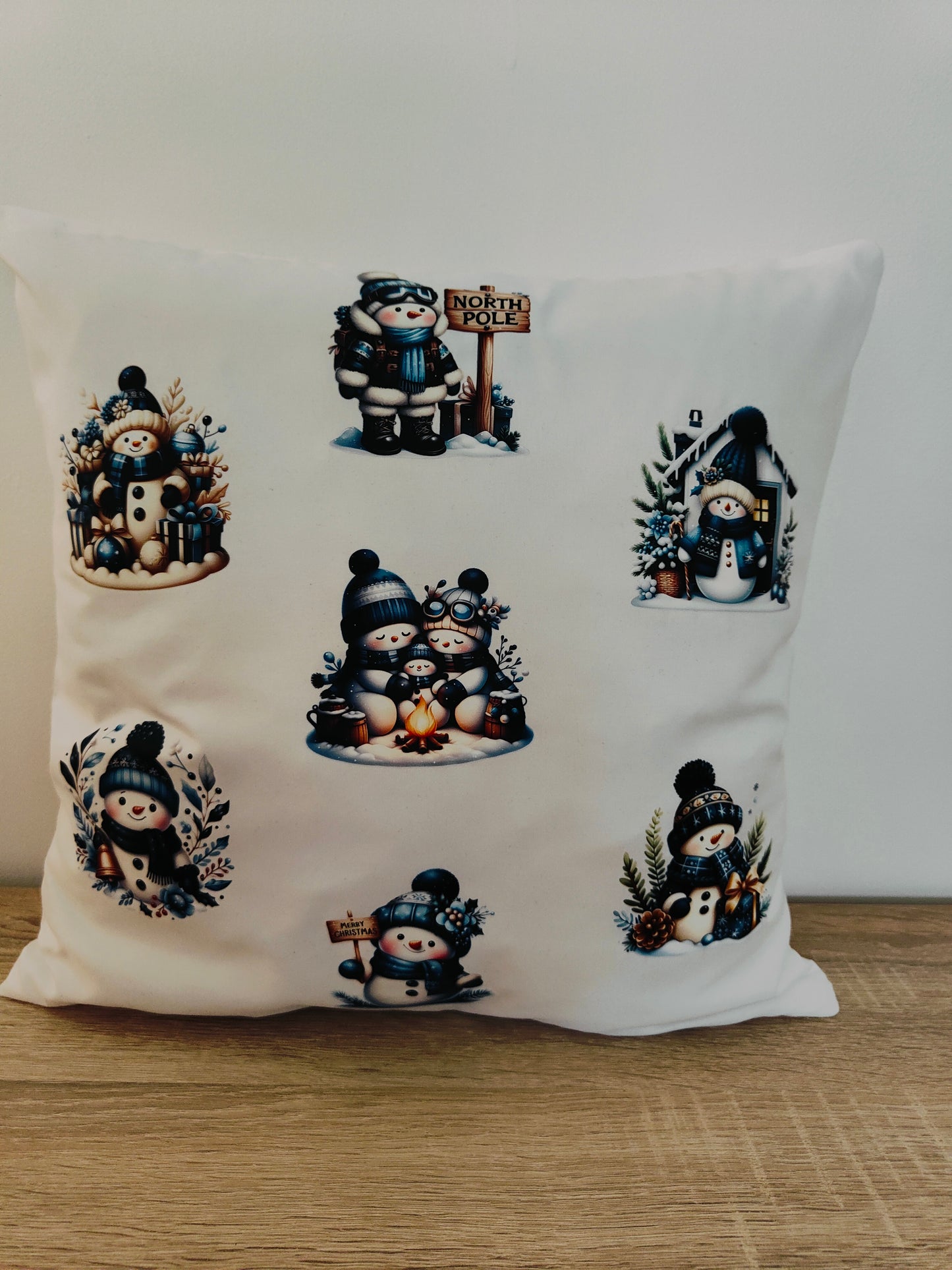 Coussin bonhomme de neige