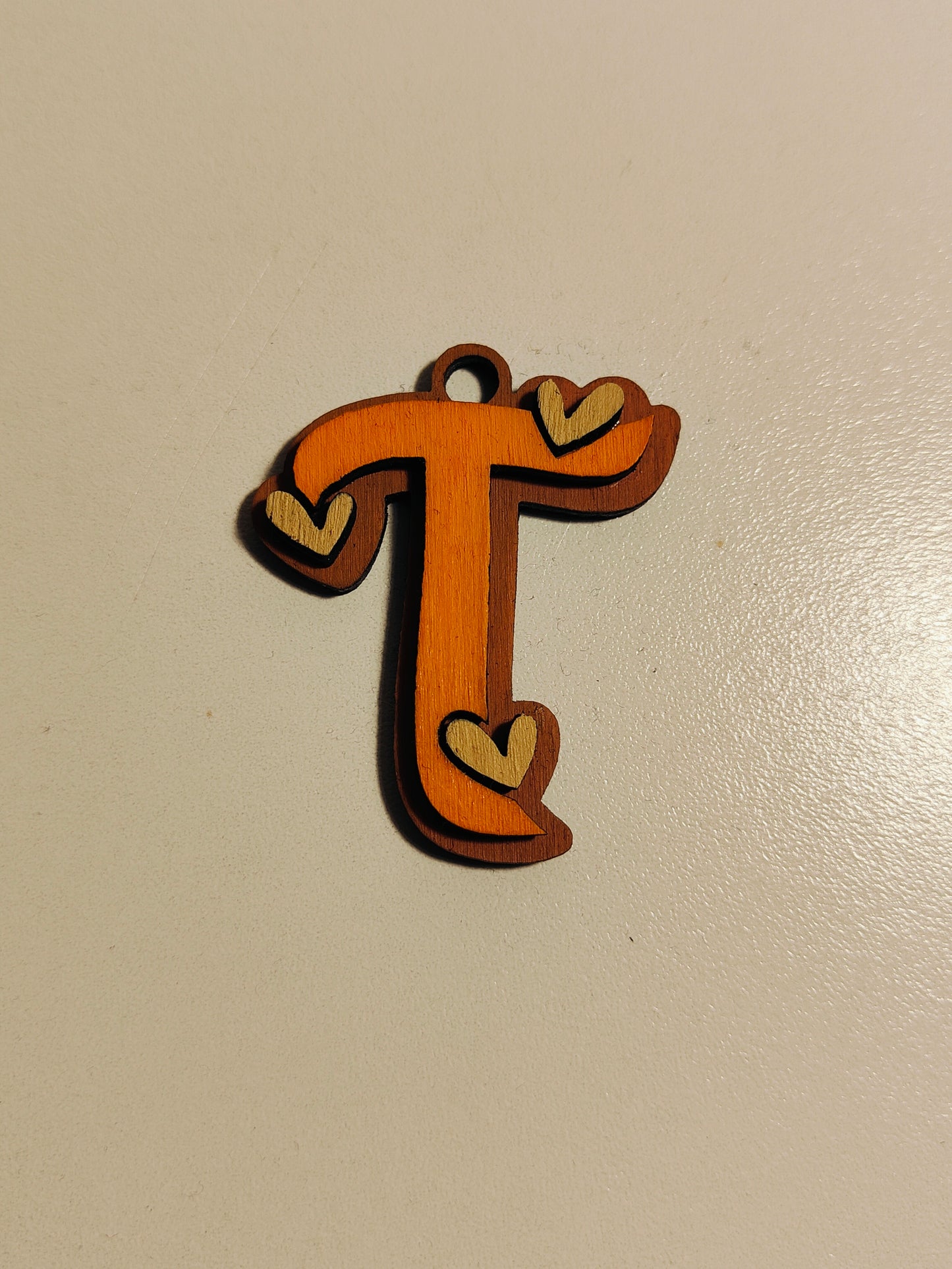 Porte-clés en bois - lettre de l'alphabet